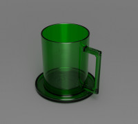 Scalable Childrens Cup with integrated coaster 3D model
