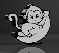 monkey lamp 3D model