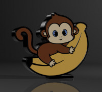 monkey lamp v2 3D model