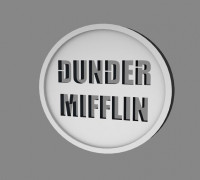 DUNDER MIFFLIN COASTER 3D model