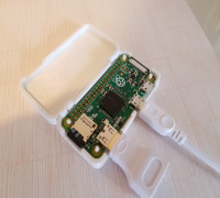 One Piece Raspberry Pi Zero + Camera Case (with GPIO) 3D model