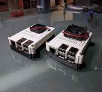 Raspberry Pi 4, Pi 3, Pi 2 case with Vents, 40mm, or 30mm fan 3D model