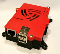 Raspberry Pi (Model B) case with 75mm VESA mount 3D model