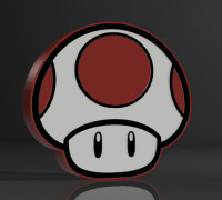 lamp toad "mario bros" V2 3D model