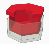 Hex Sticker Case 3D model