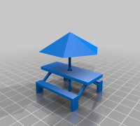28mm picnic table 3D model
