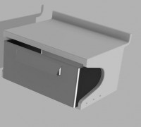 Slatwall Storage Bin Drawer 3D model