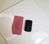 Polymer Clay Stamp leaf 3D model