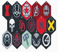Marvel Keychains 3D model