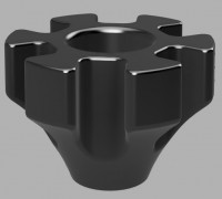 Large M6, M8 Clamp Knobs 3D model