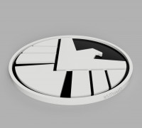 Marvel's Shield Logo - Marvel Coasters 3D model