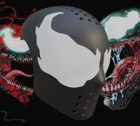 Venom Inspired face shell 3D model
