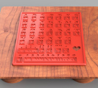 ABC BRAILLE CHART 3D model