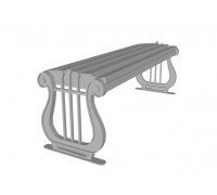 Musical bench 3D model