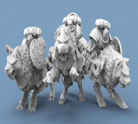 Viking Wolf Riders 3D model