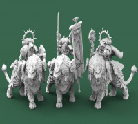 Angelic Lion Knights 3D model