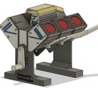 V6 Engine improved 3D model