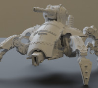 knightly scuttle artillery droid 3D model