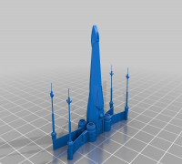 Star Wars X-Wing - Revised Version - Sliced to print without support 3D model