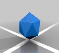 Blank D20 with instructions 3D model