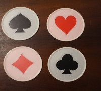 Playing Card Suits Coasters 3D model
