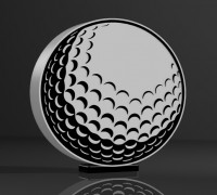 golf ball lamp 3D model