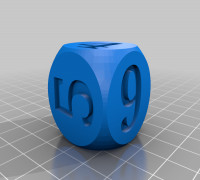 Simple d6 dice 3D model