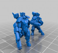 tau commander suit - dynamically posed 3D model