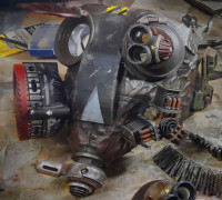 Goliath Pattern Steampunk Gas Mask 3D model