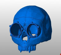 Steampunk Skull helmet  3D model