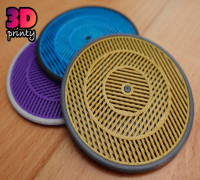 Moving Moiré Pattern Coaster 3D model