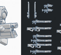 Gue'Ron'Vesa Weapon's Megapack 3D model