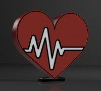 Heartbeat Lamp 3D model