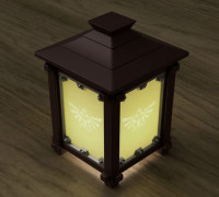 Custom Shoji Lamp 3D model