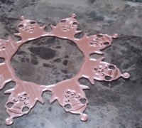 PIGS SNOWFLAKE ORNAMENT 3D model