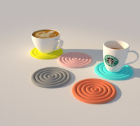 Coaster - circle (minimalistic) 3D model
