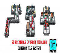 Dynamod Dungeon Tiles - Sample Pack 3D model