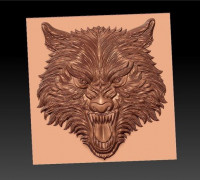 wolf head 3D model
