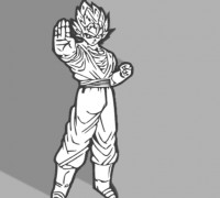 dragonball led lamp, ( gohan ) 3D model
