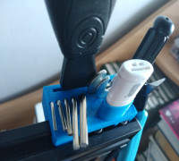 Ender 3 tool holder with card reader and scraper 3D model