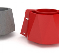 Mold for cement vases 19 3D model