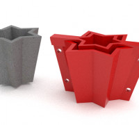 Mold for cement vases 18 3D model