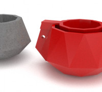 Mold for cement vases 15 3D model
