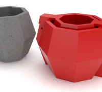 Mold for cement vases 9 3D model
