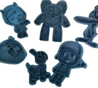 Pocoyo characters cookie cutter 3D model