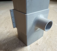 Rainwater collector for a rectangular gutter 3D model