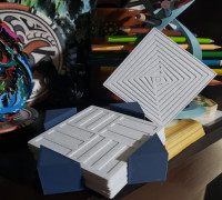 Geometric Coaster with holder 3D model