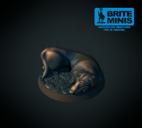 Dachshund 28mm (Supportless, FDM-friendly) 3D model