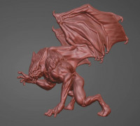 Flyting Barghest - Tabletop MIniature 3D model