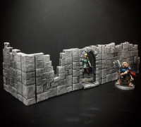 Delving Decor: Basic Ruin Walls (28mm/Heroic scale) 3D model